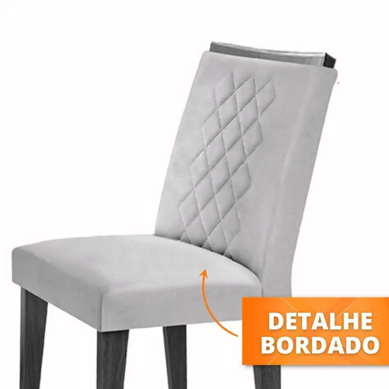 Conjunto 4 Cadeiras Para Sala De Jantar Milena Imbuia - Rufato - Móveis