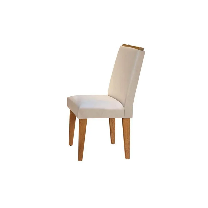 Conjunto Com 4 Cadeiras Para Sala De Jantar Lunara Rufato Imbuia/veludo Creme - Móveis Rufato - Móveis
