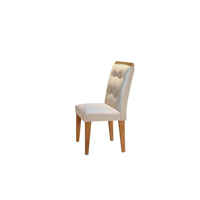 Conjunto Com 6 Cadeiras Para Sala De Jantar Carol Rufato Imbuia/veludo Creme - Móveis Rufato - Móveis