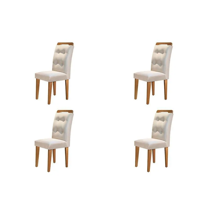 Conjunto 4 Cadeiras Para Sala De Jantar Imbuia. - Rufato