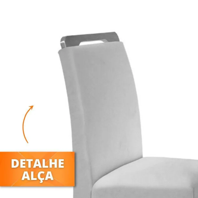 Sala De Jantar Aida 4 Cadeiras 120 Canto Reto 07 - rufato - Móveis