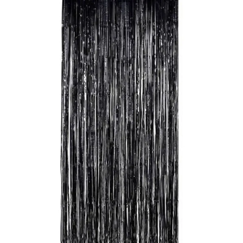 Cortina de Ráfia Fosca Preta 1m x 2m