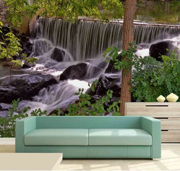 Papel De Parede Cachoeira 3d 3m² Na 030
