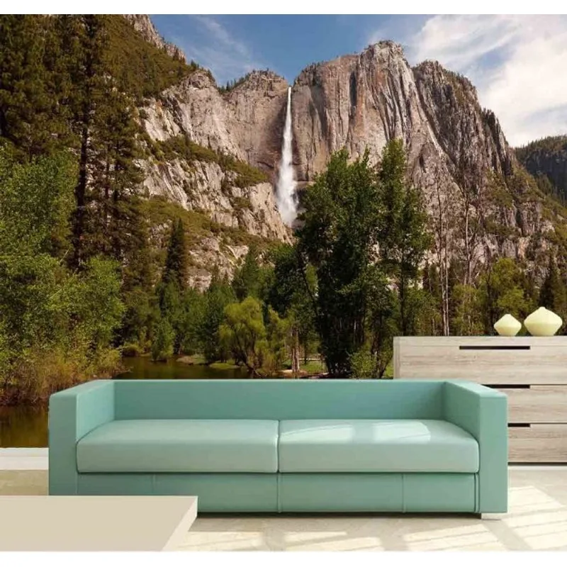 Painel Adesivo Cachoeira 3d 3,75m² Na 038