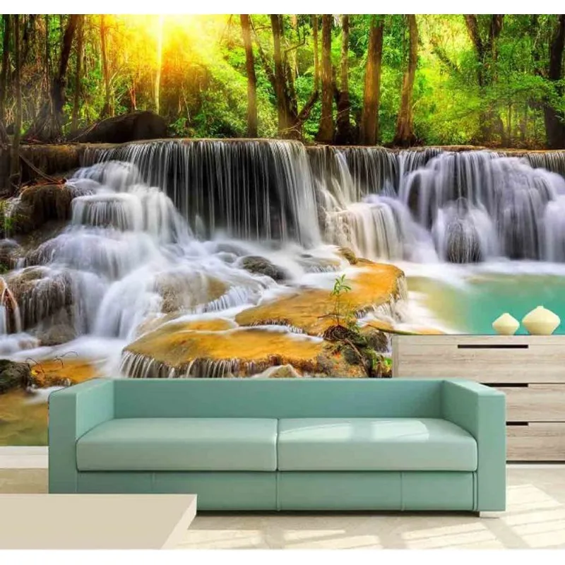 Papel De Parede Painel Fotográfico Cachoeira 3d 2m² Na 086