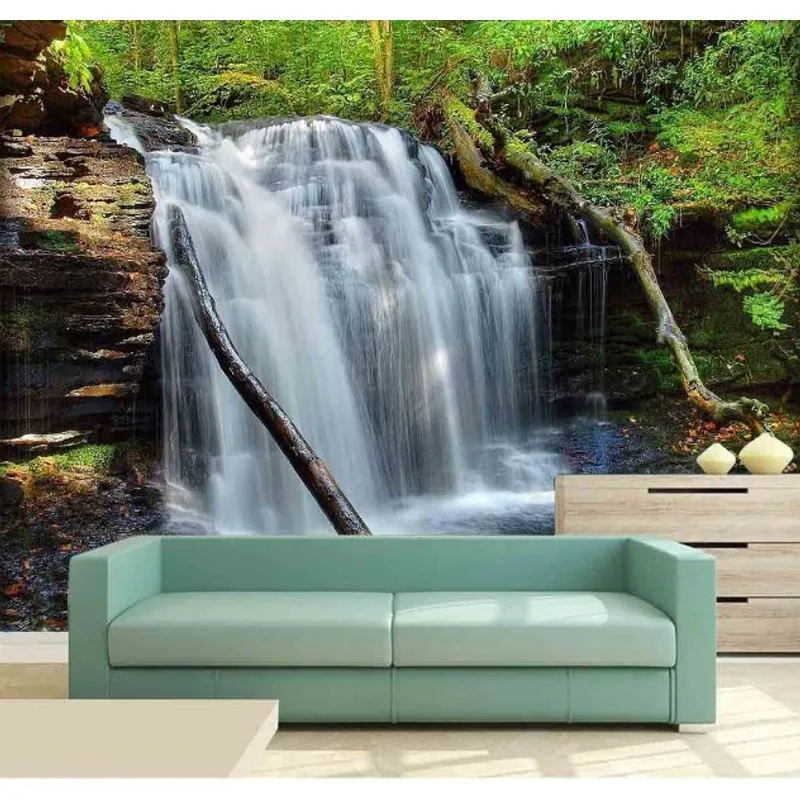 Papel De Parede - Paisagens Cachoeira 3d 2m² Na 031