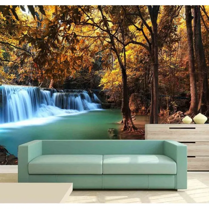Papel De Parede - Painel Fotográfico Cachoeira 3d 2m² Na 050
