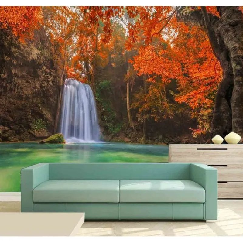 Papel De Parede - Painel Fotográfico Cachoeira 3d 1m² Na 074