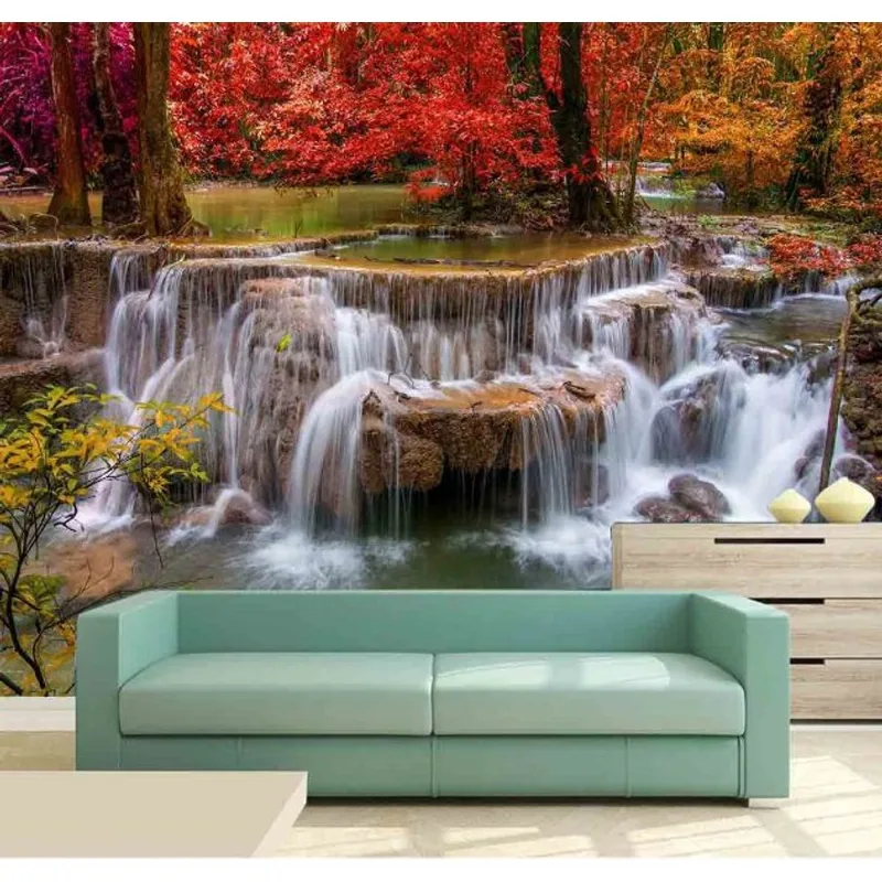Papel De Parede Painel Fotográfico Cachoeira 2m² Na 008