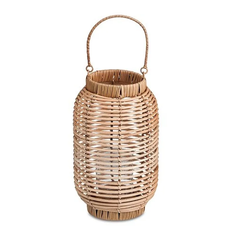 Lanterna de fibra natural em rattan 43,5X18,5cm bege Mart