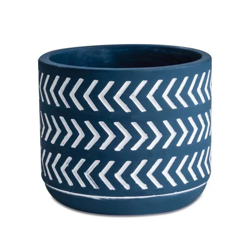 CACHEPOT CIMENTO AZUL 10436 3