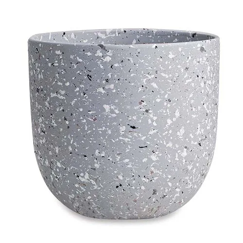 CACHEPOT CINZA EM CERÂMICA P