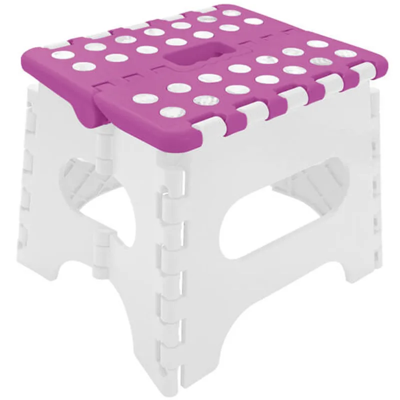 Banqueta Multiuso Dobrável - Rosa - Buba