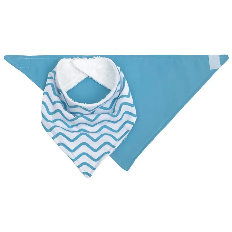 Conjunto de Babadores - Bandanas Azuis - 2 Und - Buba