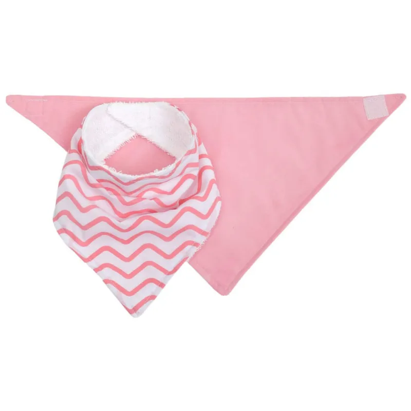 Conjunto de Babadores - Bandanas Rosas - 2 Und - Buba