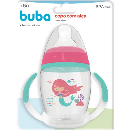 COPO COM ALCA REMOVÍVEL BUBA BABY - ROSA