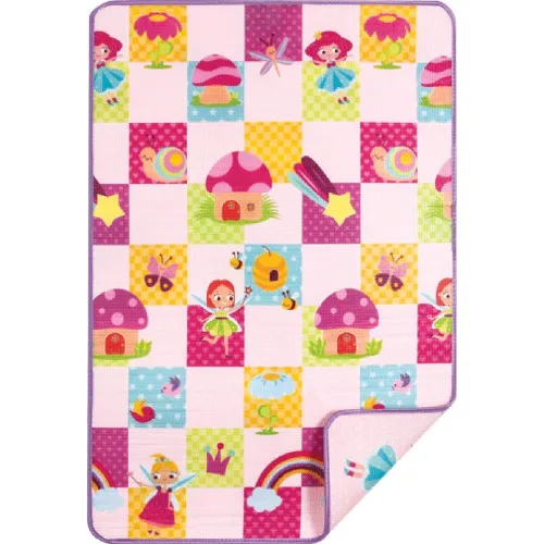 TAPETE INFANTIL DE ATIVIDADES FADINHAS BUBA 180X120CM DUPLA FACE PORTÁTIL - BUBA TOYS