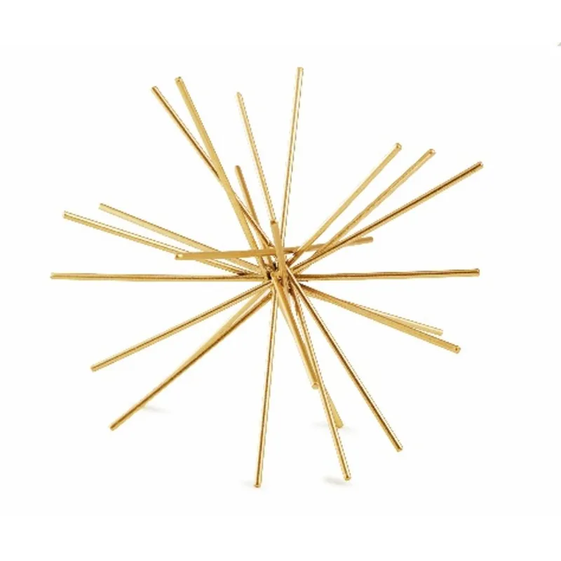 Ouriço em Metal Dourado Mart