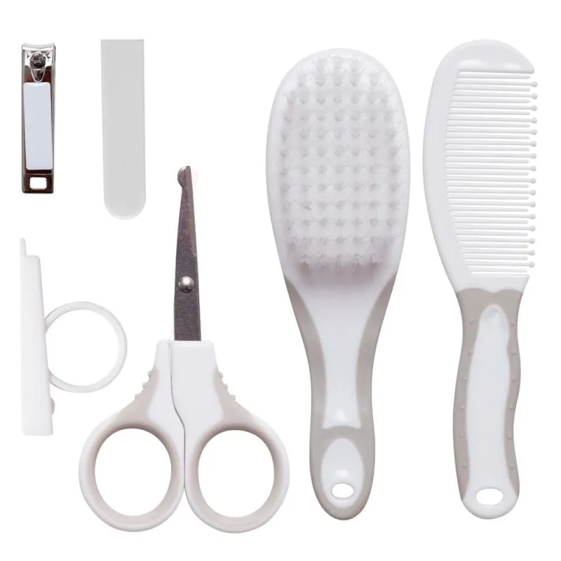 Kit Higiene Cuidados Bebê Tesoura Cortador Escova Pente Buba - Não Disponível
