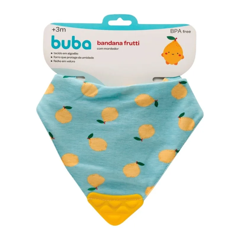 BANDANA COM MORDEDOR FRUTTI LIMAO - 12041