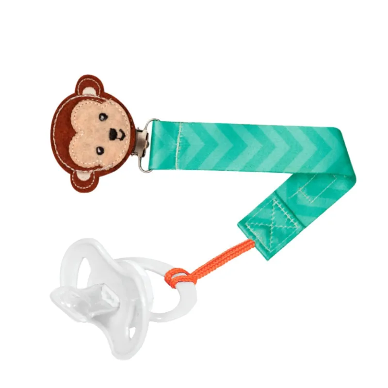 Prendedor de Chupeta Animal Fun Buba Macaco Verde
