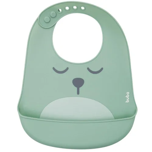 BABADOR DE SILICONE GUMY BUBA COM PORTA MIGALHAS VERDE 12094 - Buba