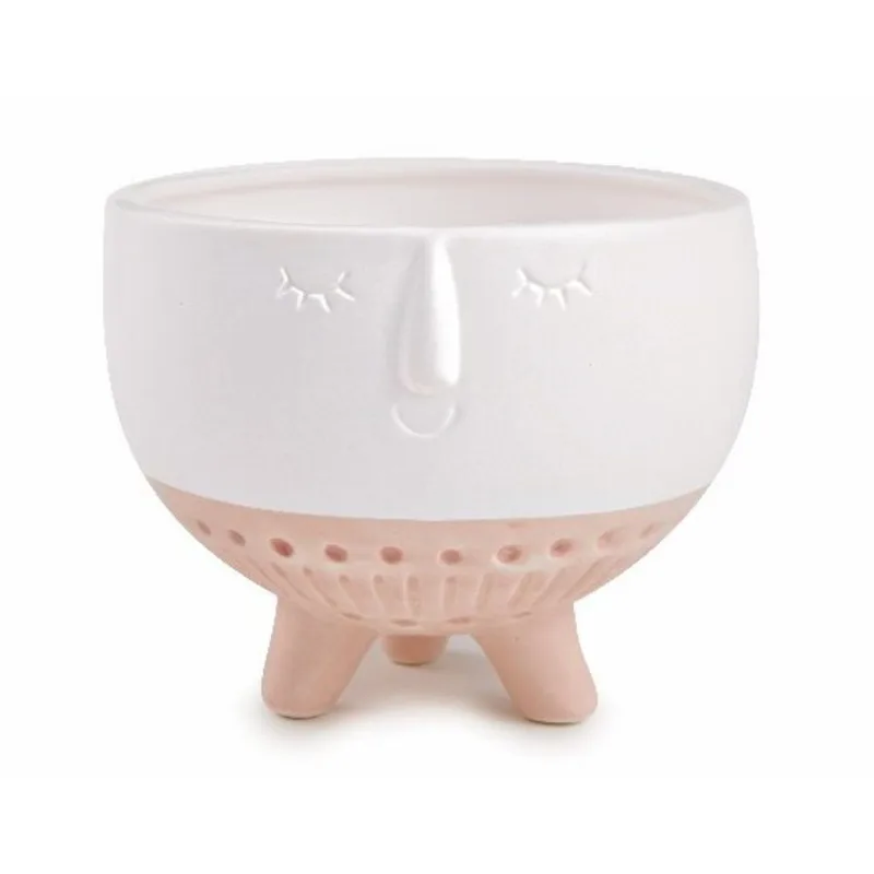 Cachepot de cerâmica 13X16,5cm branco Mart