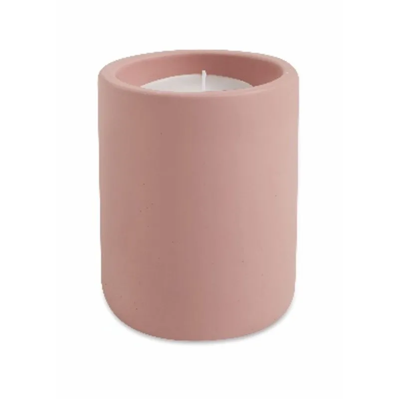 Vela em Cimento Médio c/ Suporte Rosé Mart