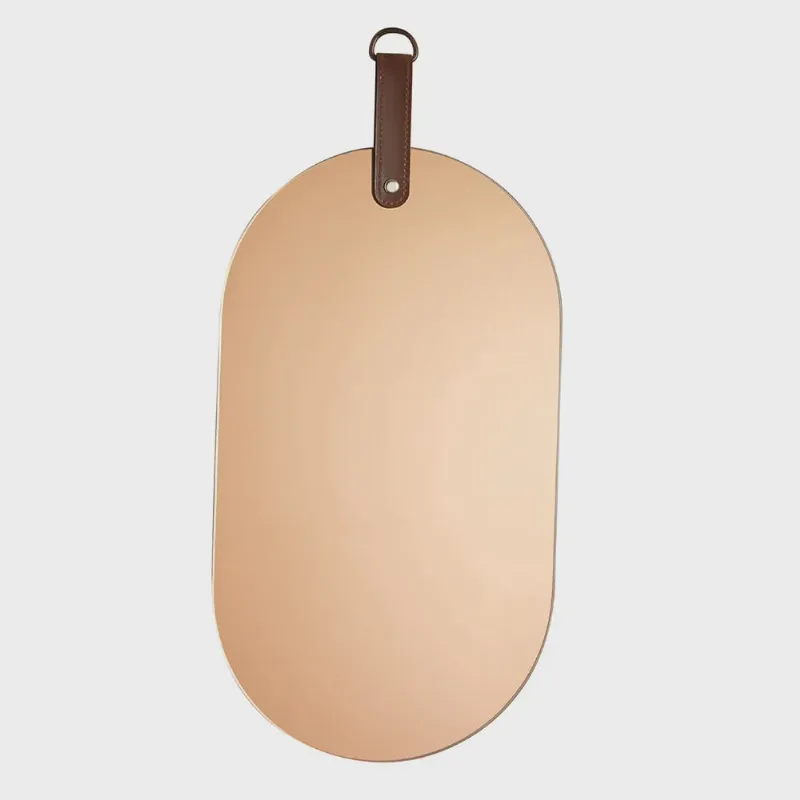 Espelho Elipse em Vidro Cobre 37x18 cm - D'Rossi