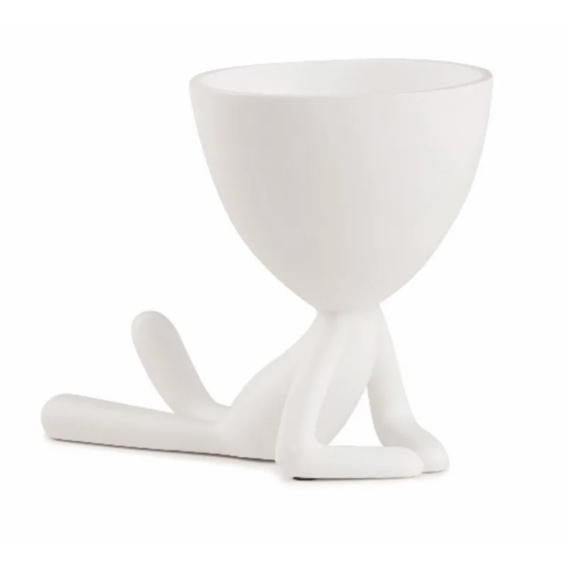 Vaso em Poliresina Branco Mart