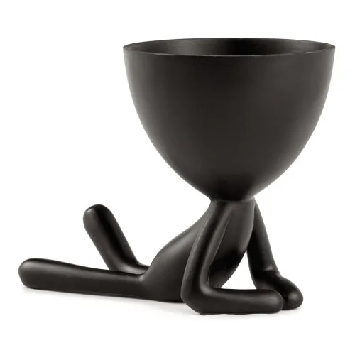 VASO BONECO BOB PRETO DEITADO EM POLIRESINA 3085328