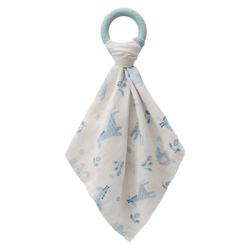 NANINHA ESTAMPADA COM MORDEDOR ARGOLA - AZUL