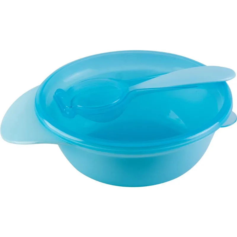 Bowl Buba Com Tampa e Talher Azul Único