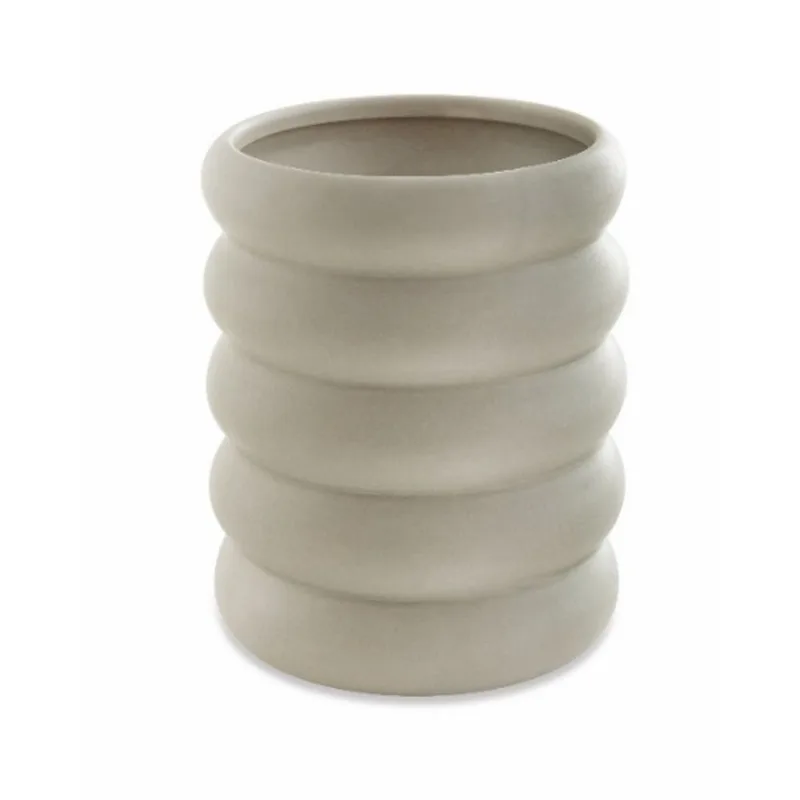 Cachepot em Cerâmica Grande Cinza Mart