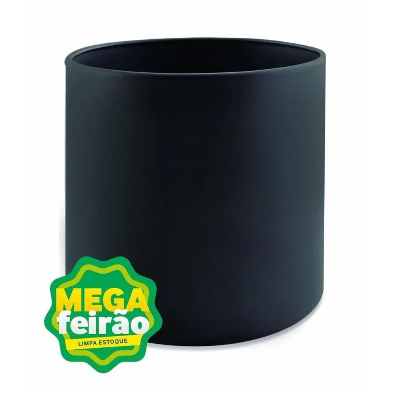 Cachepot Mart Collection Preto Metal