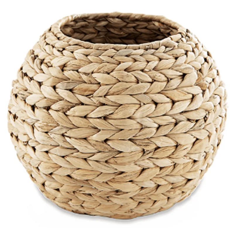 Cachepot de fibra natural 18,5X23cm bege Mart
