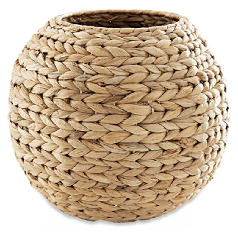 Cachepot de fibra natural 24X27cm bege Mart