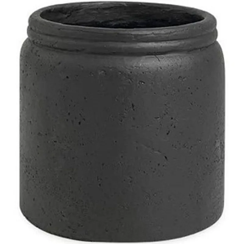 Cachepot Cimento Preto Mart