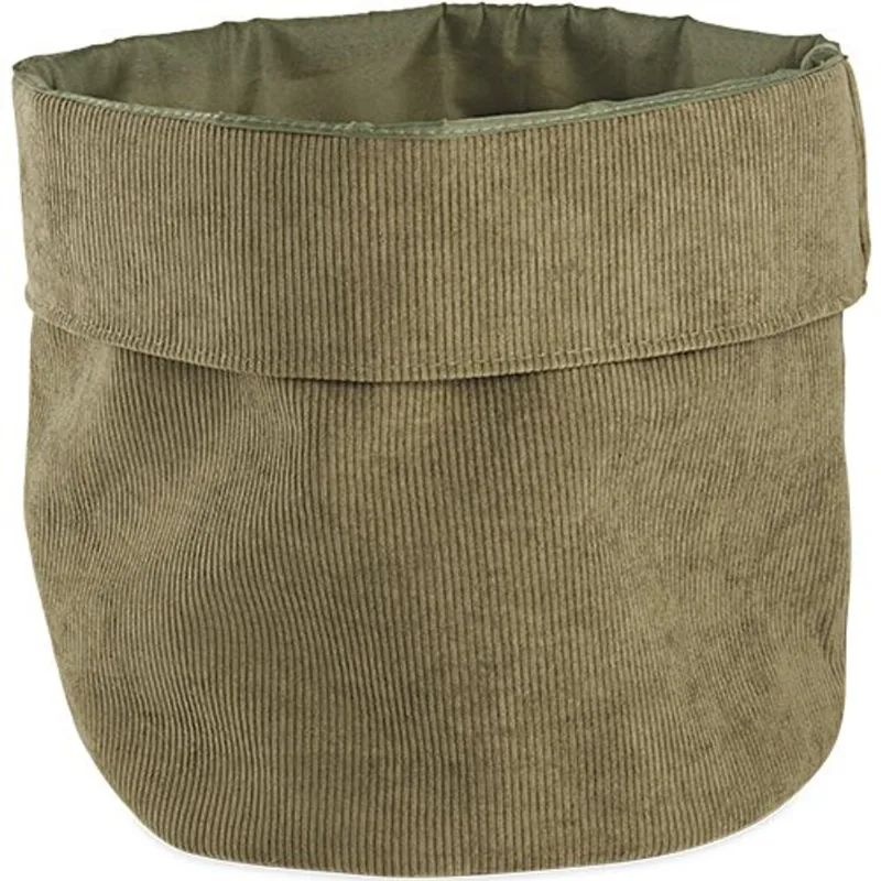 Cesto em tecido de veludo EVA 32X33cm verde Mart