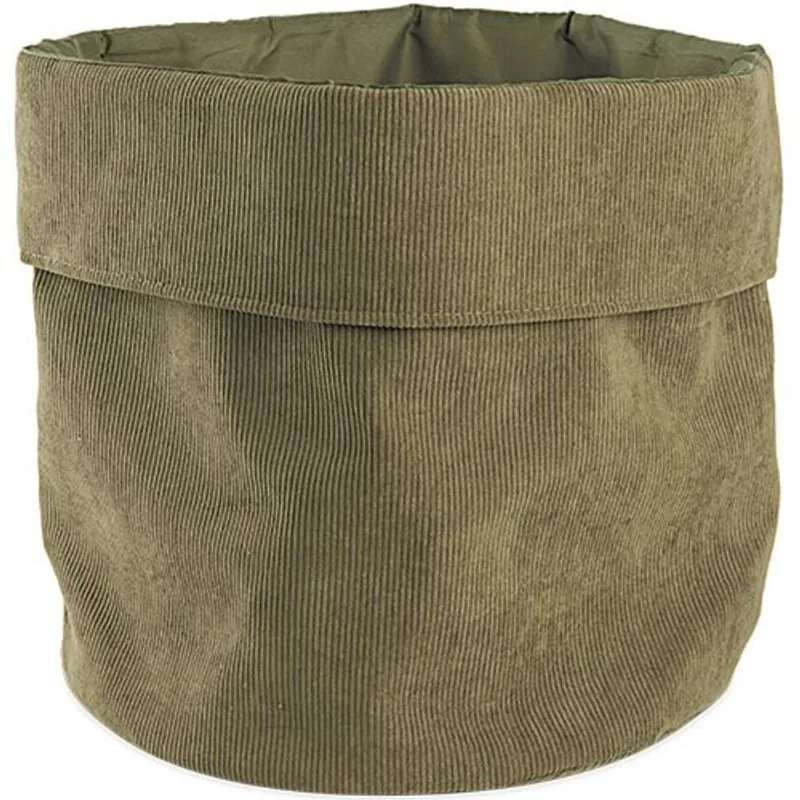 Cesto em tecido de veludo EVA 23X23,5cm verde Mart