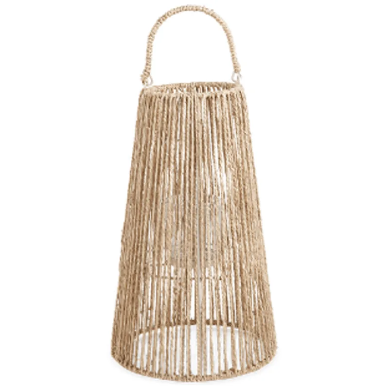 Lanterna de fibra natural 54x25cm bege Mart
