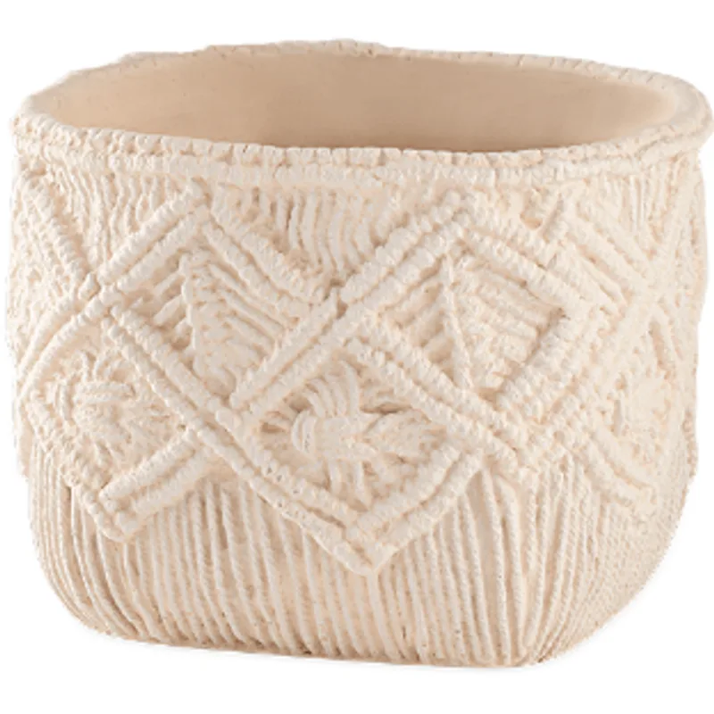 Cachepot de cimento 15X18,5cm off white Mart