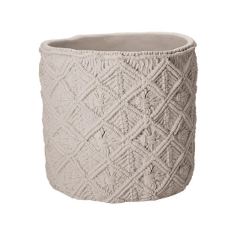 Cachepot de cimento 24X25cm cinza Mart