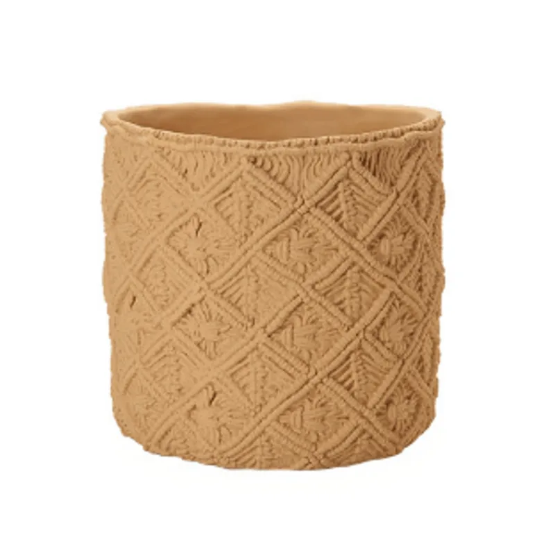 Cachepot de cimento 17X16,5cm bege Mart