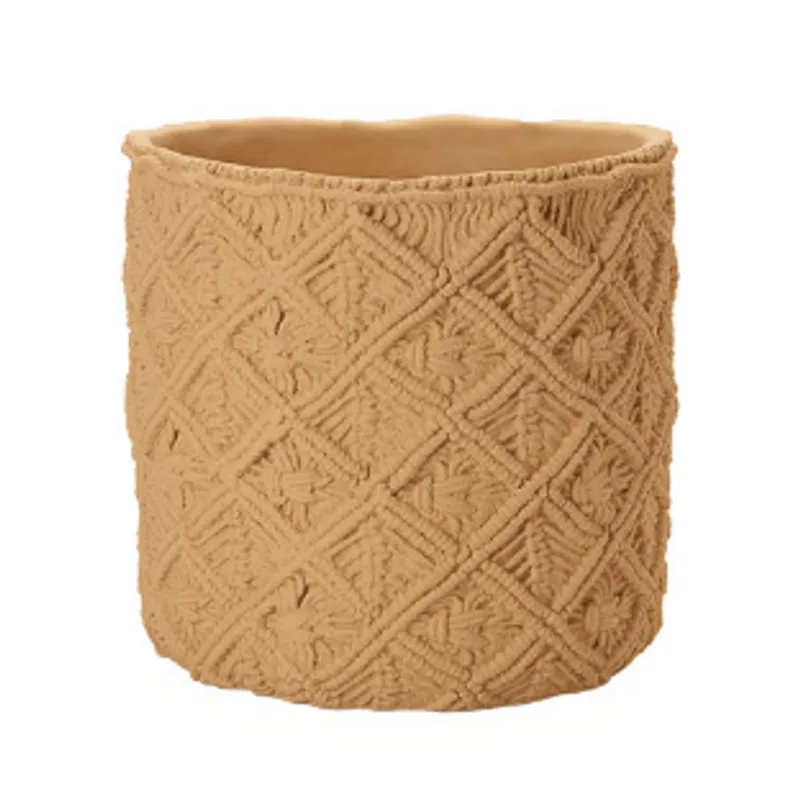Cachepot de cimento 24X25cm bege Mart