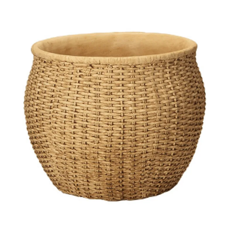 Cachepot de cimento 16X20,5cm bege Mart