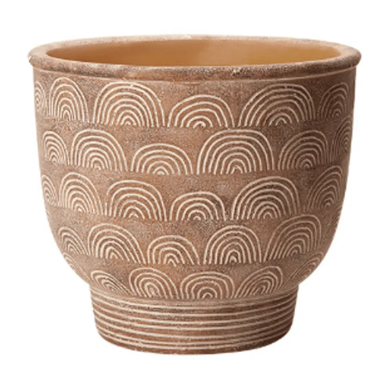 Cachepot de cimento 21X23,5cm marron Mart