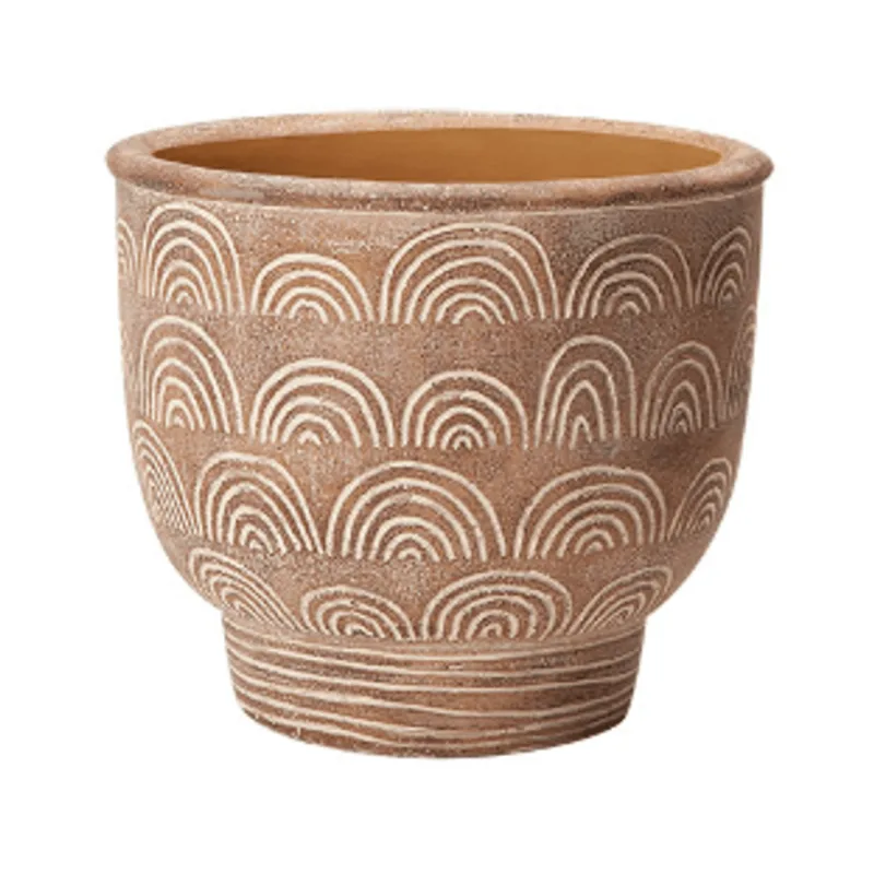 Cachepot de cimento 16,5X18cm marron Mart