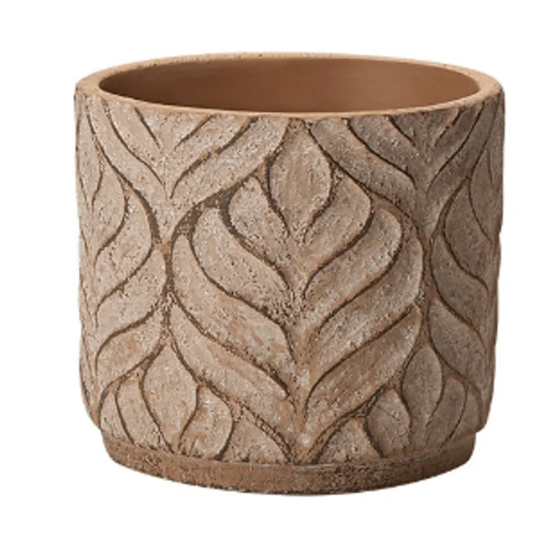 Cachepot de cimento 15X16,5cm marron Mart
