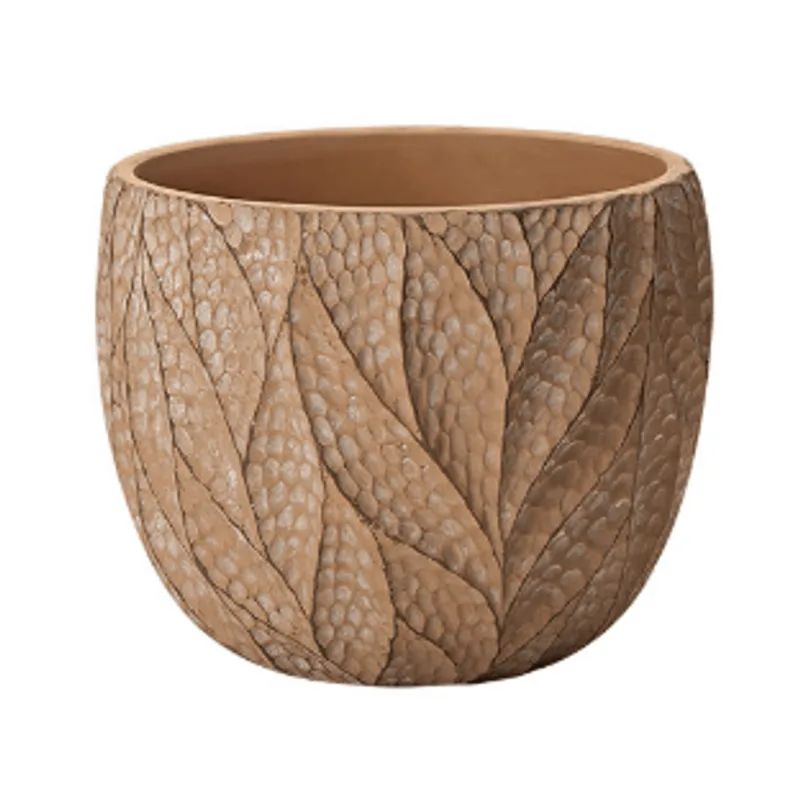 Cachepot de cimento 11,5X14cm marron Mart